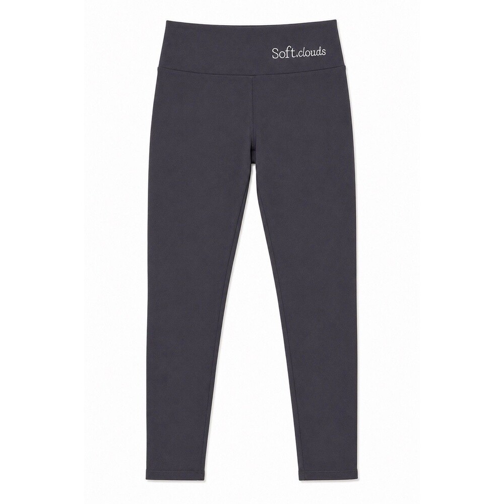 Soft.clouds Leggings Women's Medium Gray Fleece Lined Thermal Stretch Warm